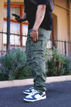 8067 Garment Wash Cargos - Sage